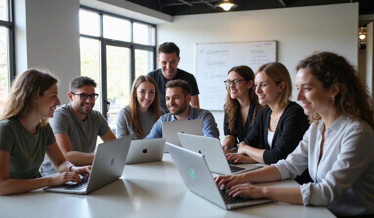 Team collaboration at BizCode Solutions