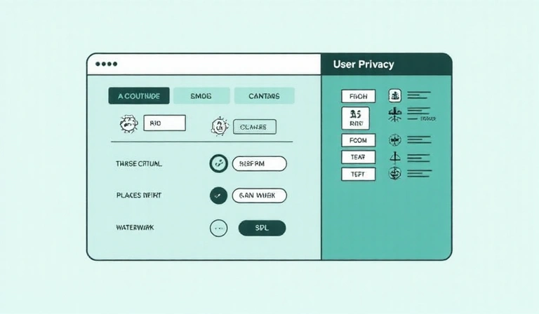 Illustration showing user control over personal data