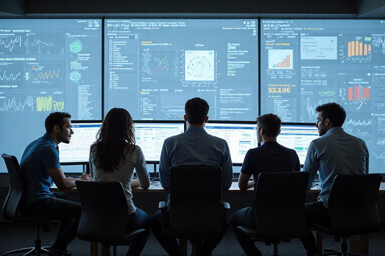 Data science team working
